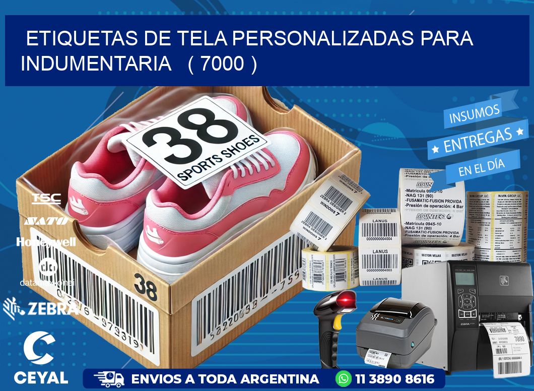ETIQUETAS DE TELA PERSONALIZADAS PARA INDUMENTARIA   ( 7000 )