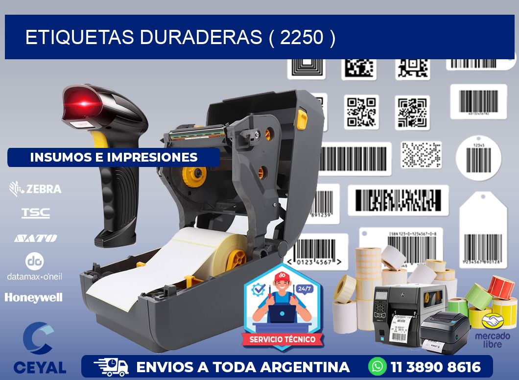 ETIQUETAS DURADERAS ( 2250 )