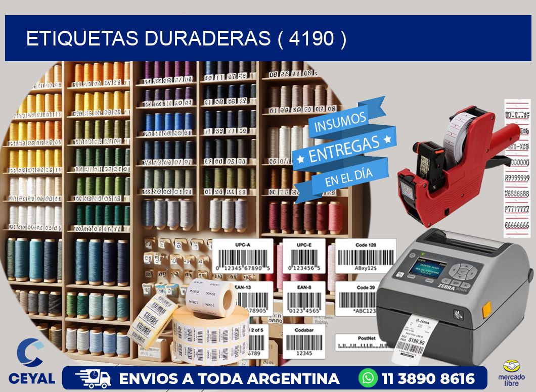 ETIQUETAS DURADERAS ( 4190 )