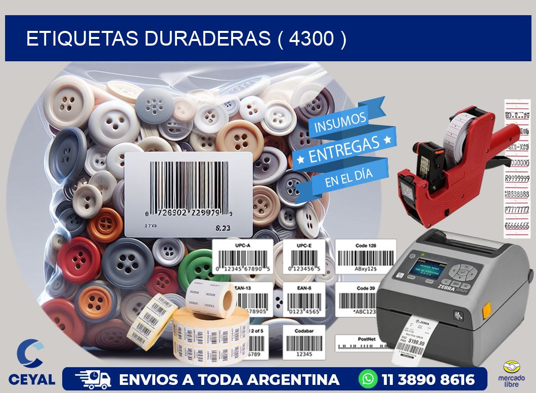 ETIQUETAS DURADERAS ( 4300 )