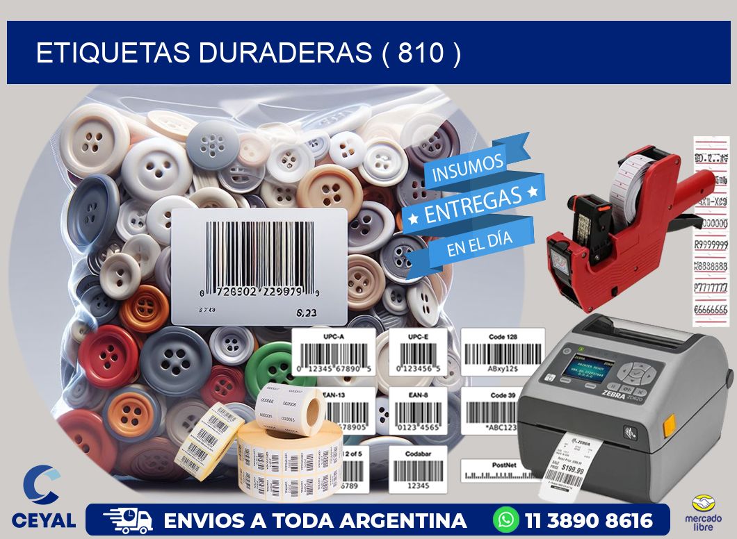 ETIQUETAS DURADERAS ( 810 )