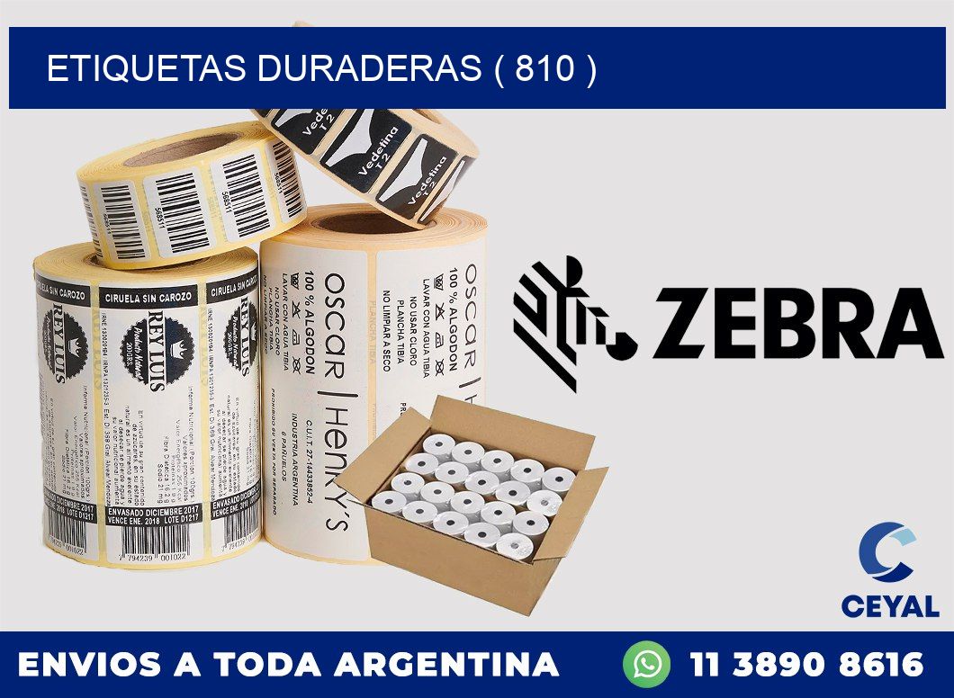 ETIQUETAS DURADERAS ( 810 )