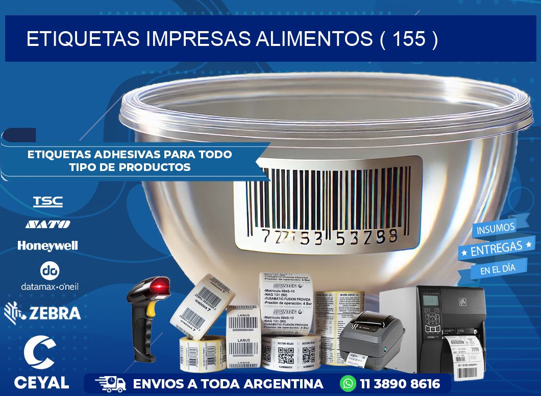 ETIQUETAS IMPRESAS ALIMENTOS ( 155 )