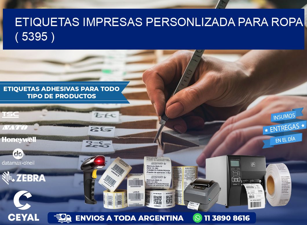 ETIQUETAS IMPRESAS PERSONLIZADA PARA ROPA   ( 5395 )