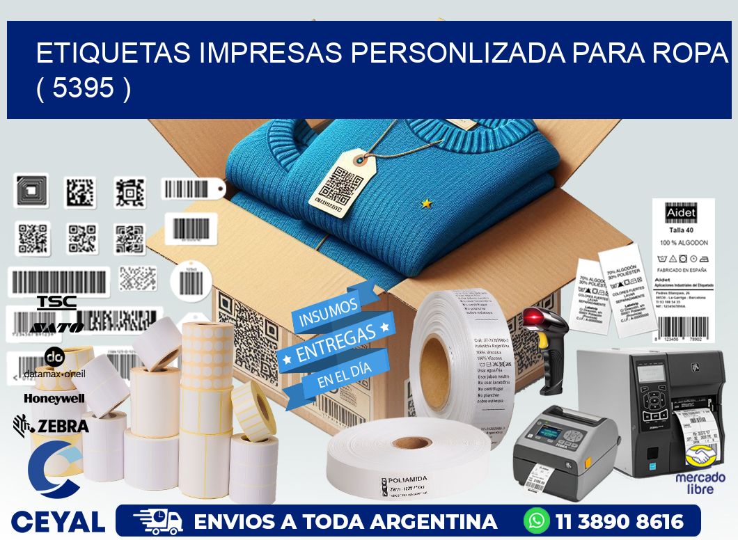 ETIQUETAS IMPRESAS PERSONLIZADA PARA ROPA   ( 5395 )