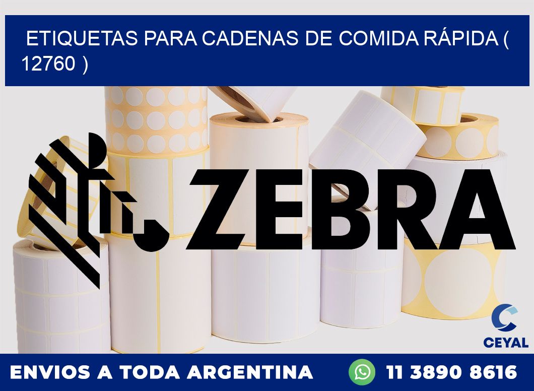 ETIQUETAS PARA CADENAS DE COMIDA RÁPIDA ( 12760 )
