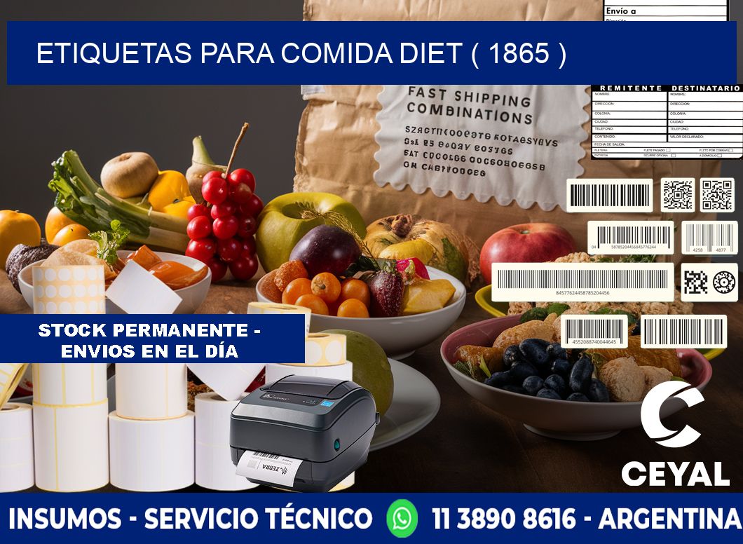 ETIQUETAS PARA COMIDA DIET ( 1865 )