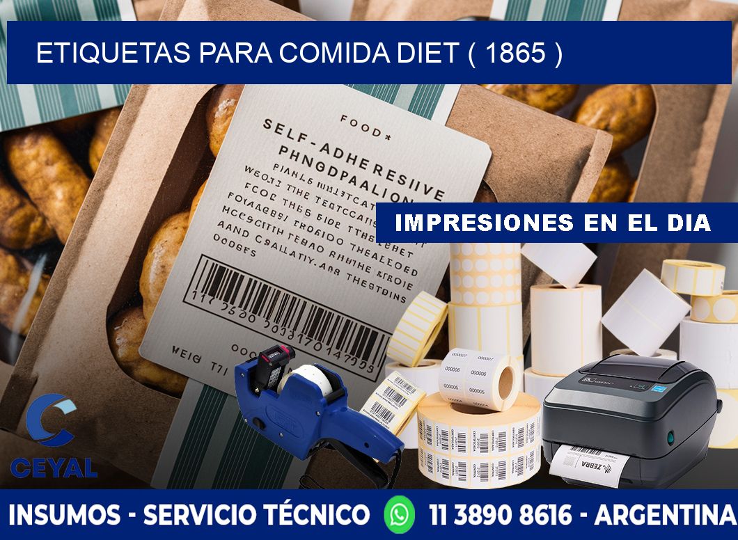 ETIQUETAS PARA COMIDA DIET ( 1865 )