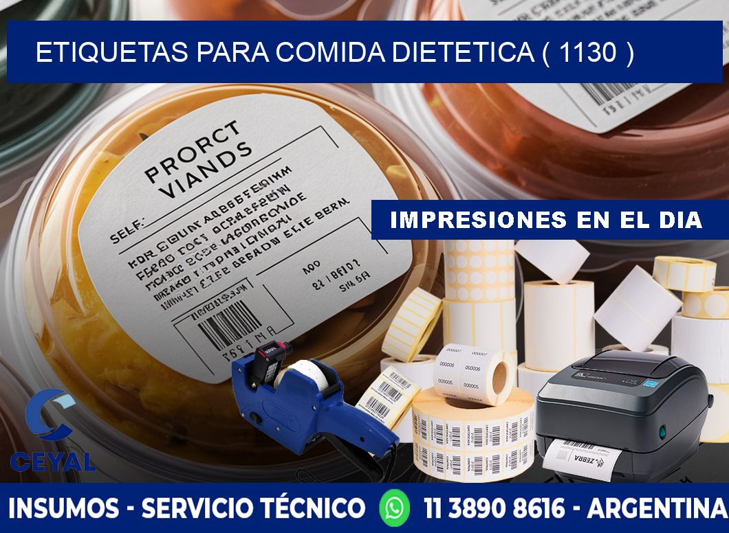 ETIQUETAS PARA COMIDA DIETETICA ( 1130 )