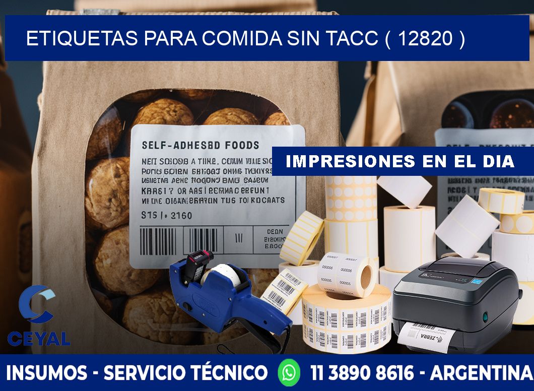 ETIQUETAS PARA COMIDA SIN TACC ( 12820 )
