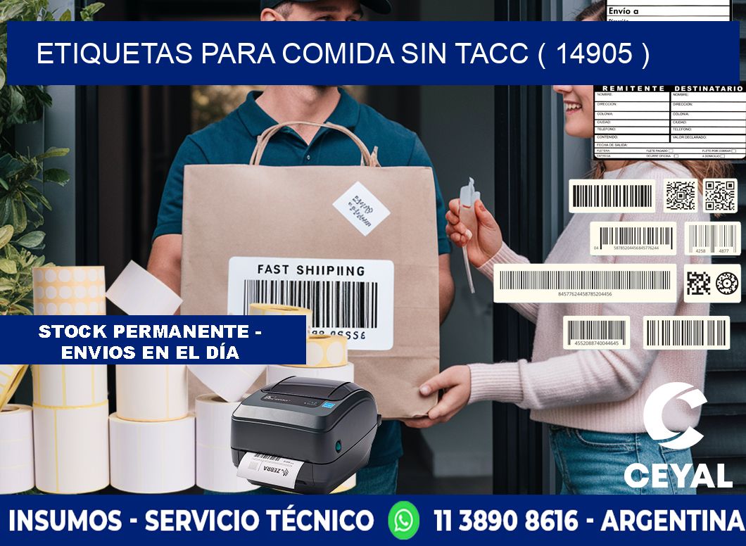 ETIQUETAS PARA COMIDA SIN TACC ( 14905 )