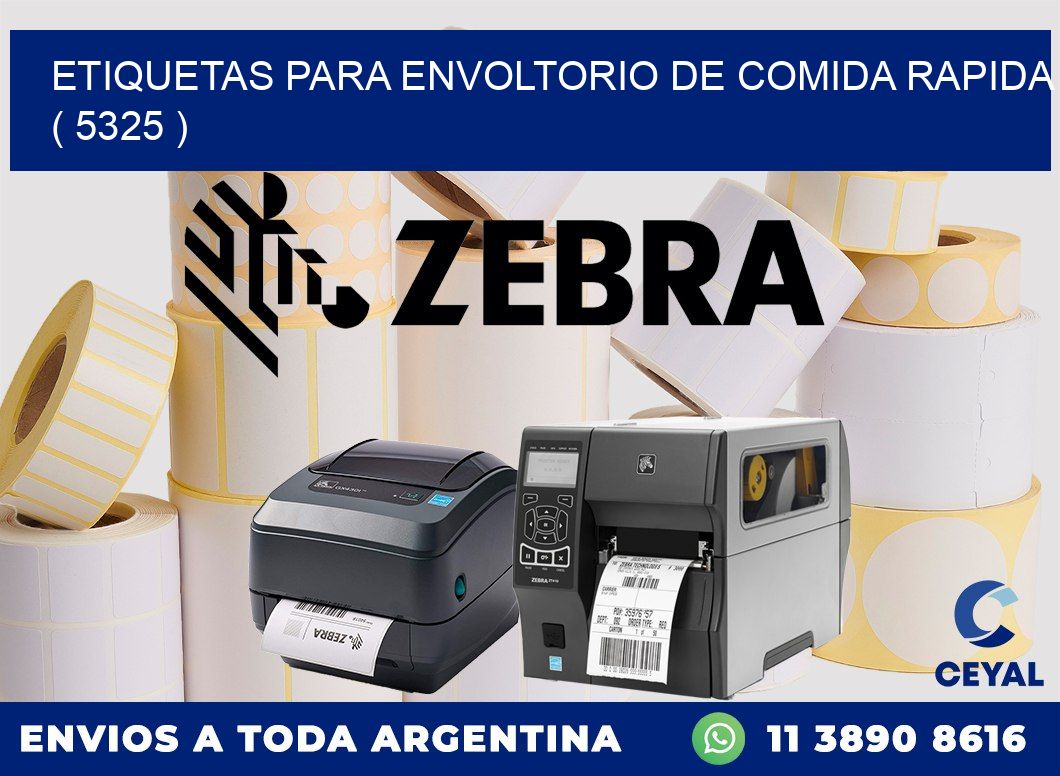 ETIQUETAS PARA ENVOLTORIO DE COMIDA RAPIDA  ( 5325 )
