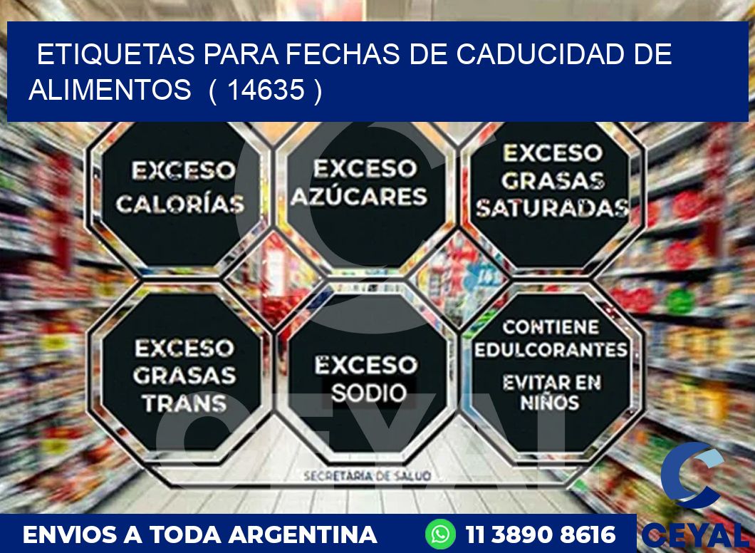 ETIQUETAS PARA FECHAS DE CADUCIDAD DE ALIMENTOS  ( 14635 )