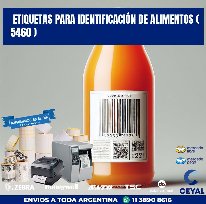 ETIQUETAS PARA IDENTIFICACIÓN DE ALIMENTOS ( 5460 )