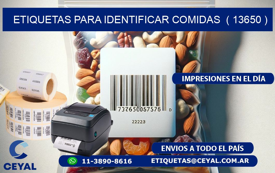 ETIQUETAS PARA IDENTIFICAR COMIDAS  ( 13650 )