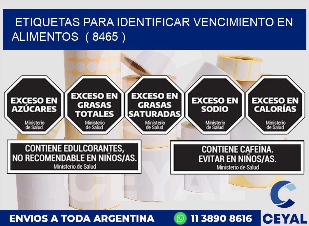 ETIQUETAS PARA IDENTIFICAR VENCIMIENTO EN ALIMENTOS  ( 8465 )