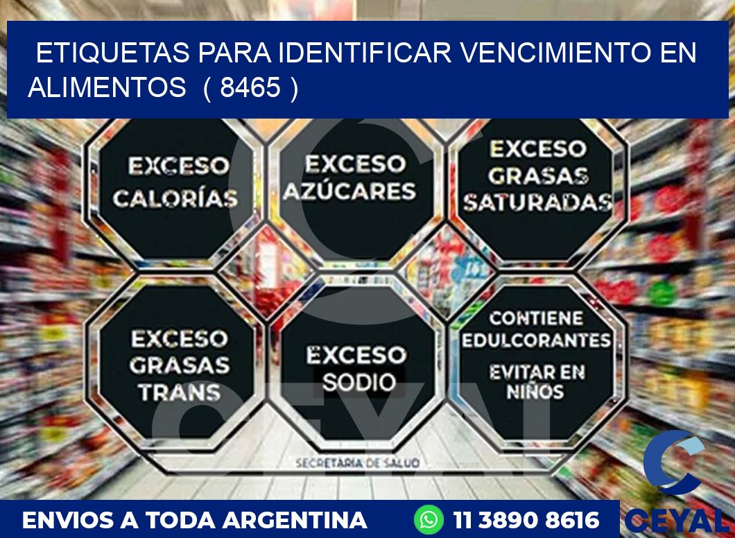 ETIQUETAS PARA IDENTIFICAR VENCIMIENTO EN ALIMENTOS  ( 8465 )