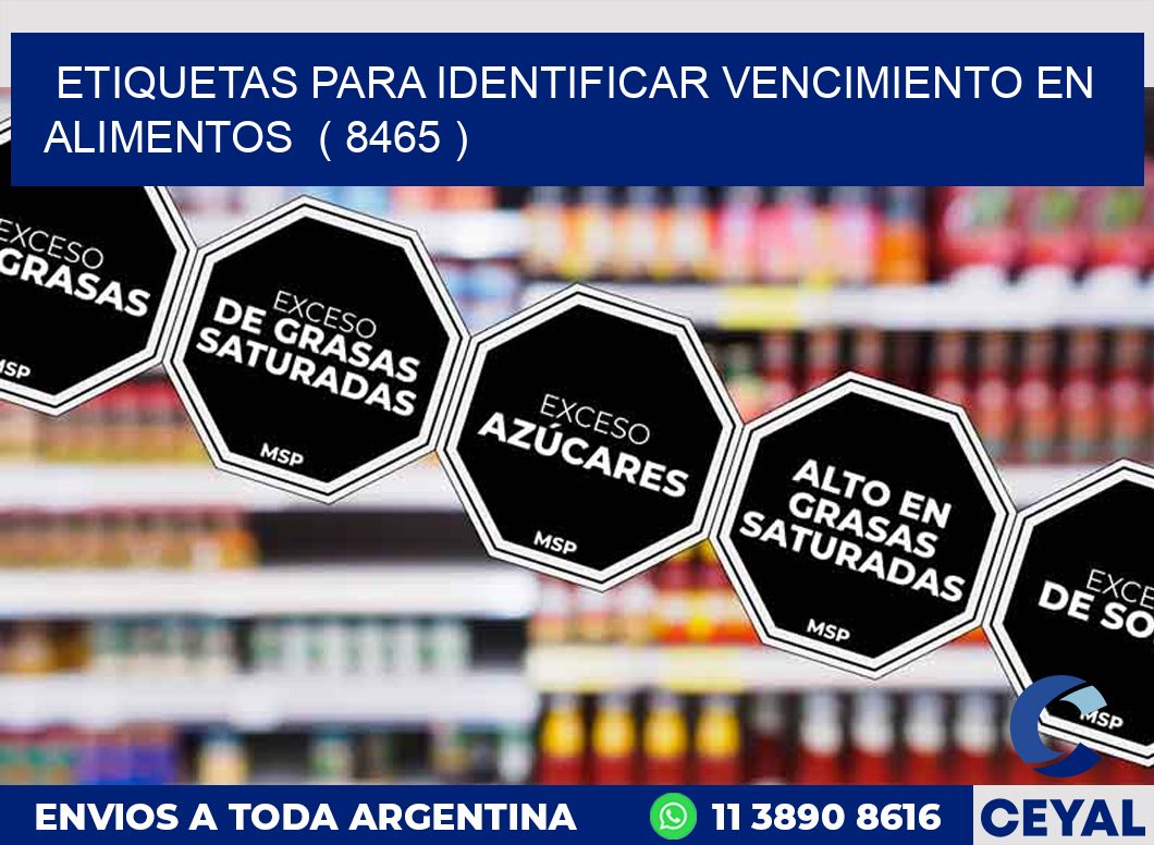 ETIQUETAS PARA IDENTIFICAR VENCIMIENTO EN ALIMENTOS  ( 8465 )