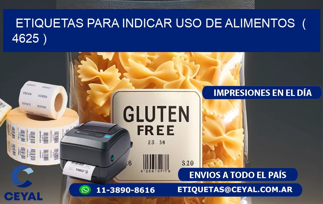 ETIQUETAS PARA INDICAR USO DE ALIMENTOS  ( 4625 )