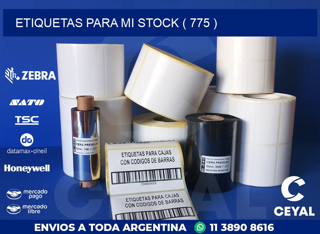 ETIQUETAS PARA MI STOCK ( 775 )