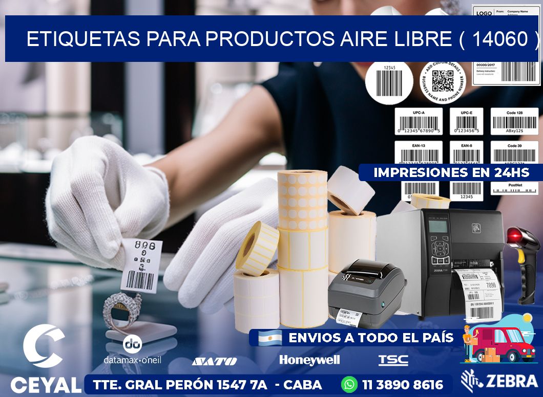 ETIQUETAS PARA PRODUCTOS AIRE LIBRE ( 14060 )