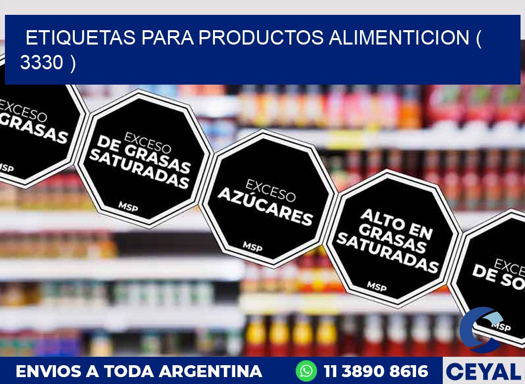 ETIQUETAS PARA PRODUCTOS ALIMENTICION ( 3330 )
