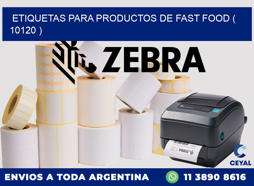 ETIQUETAS PARA PRODUCTOS DE FAST FOOD ( 10120 )