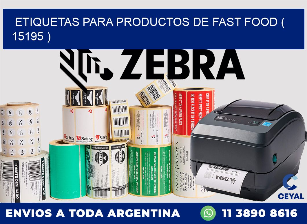 ETIQUETAS PARA PRODUCTOS DE FAST FOOD ( 15195 )