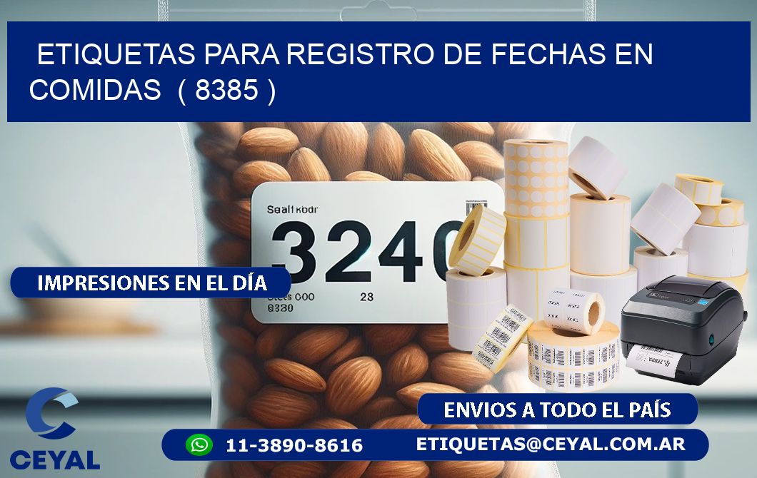 ETIQUETAS PARA REGISTRO DE FECHAS EN COMIDAS  ( 8385 )