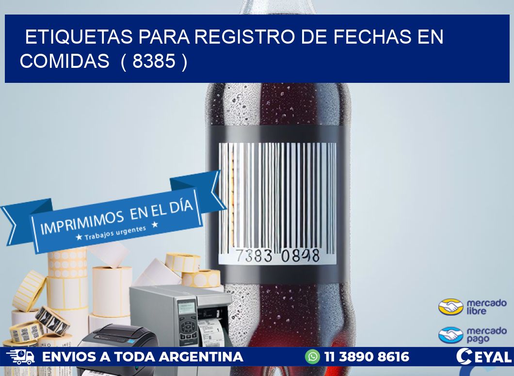 ETIQUETAS PARA REGISTRO DE FECHAS EN COMIDAS  ( 8385 )