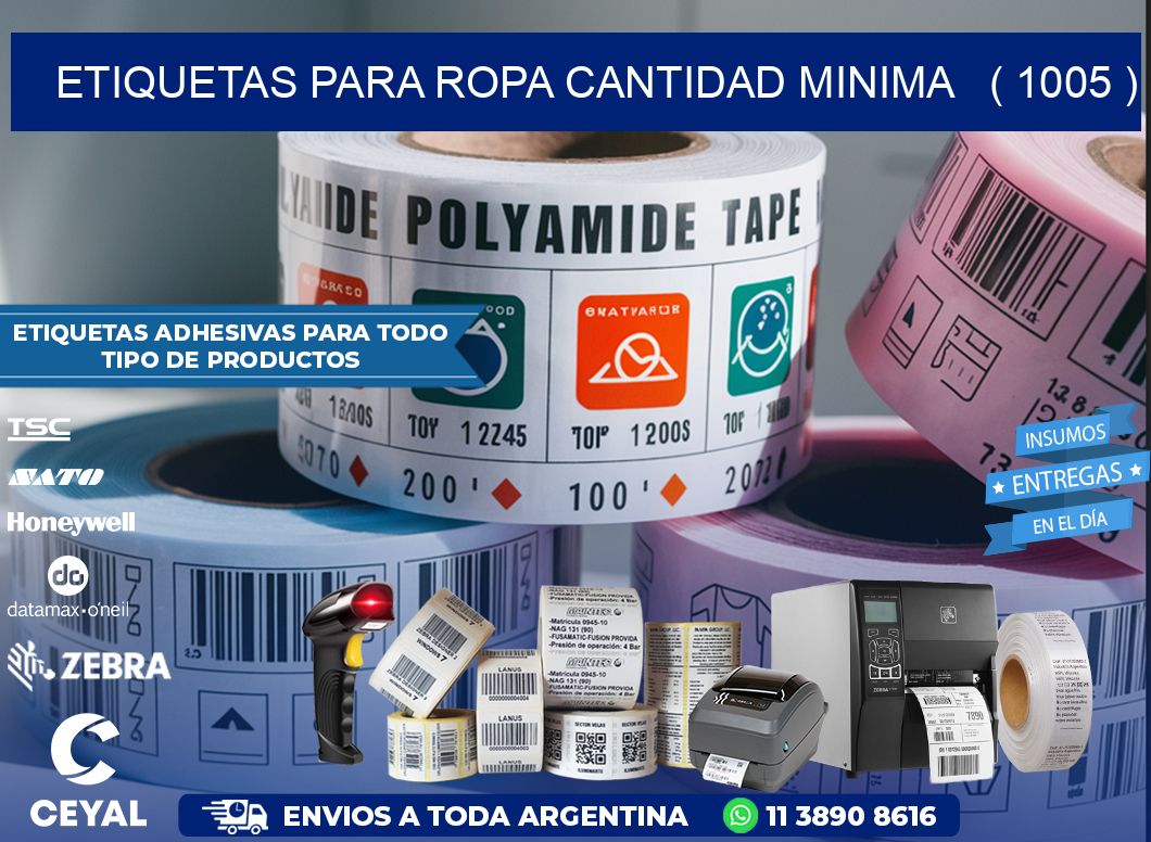 ETIQUETAS PARA ROPA CANTIDAD MINIMA   ( 1005 )