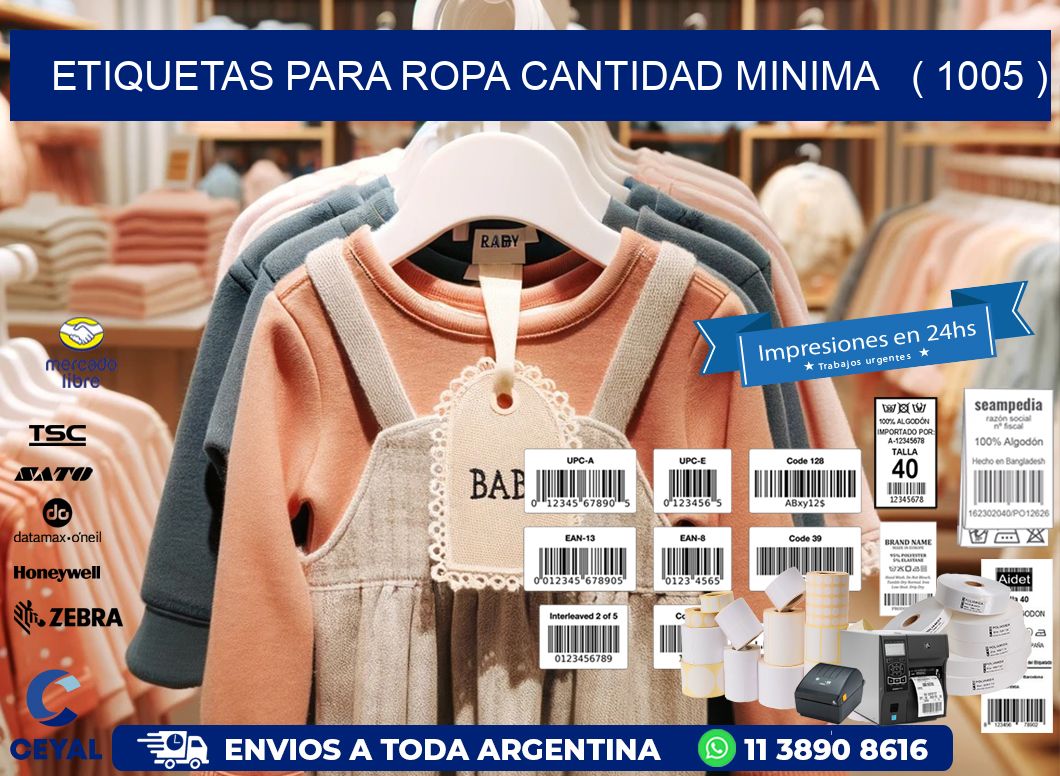 ETIQUETAS PARA ROPA CANTIDAD MINIMA   ( 1005 )