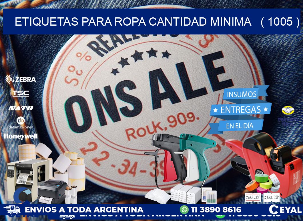 ETIQUETAS PARA ROPA CANTIDAD MINIMA   ( 1005 )