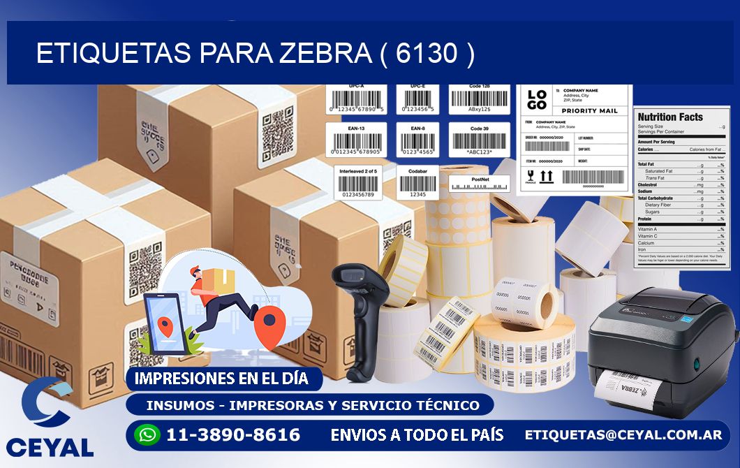 ETIQUETAS PARA ZEBRA ( 6130 )