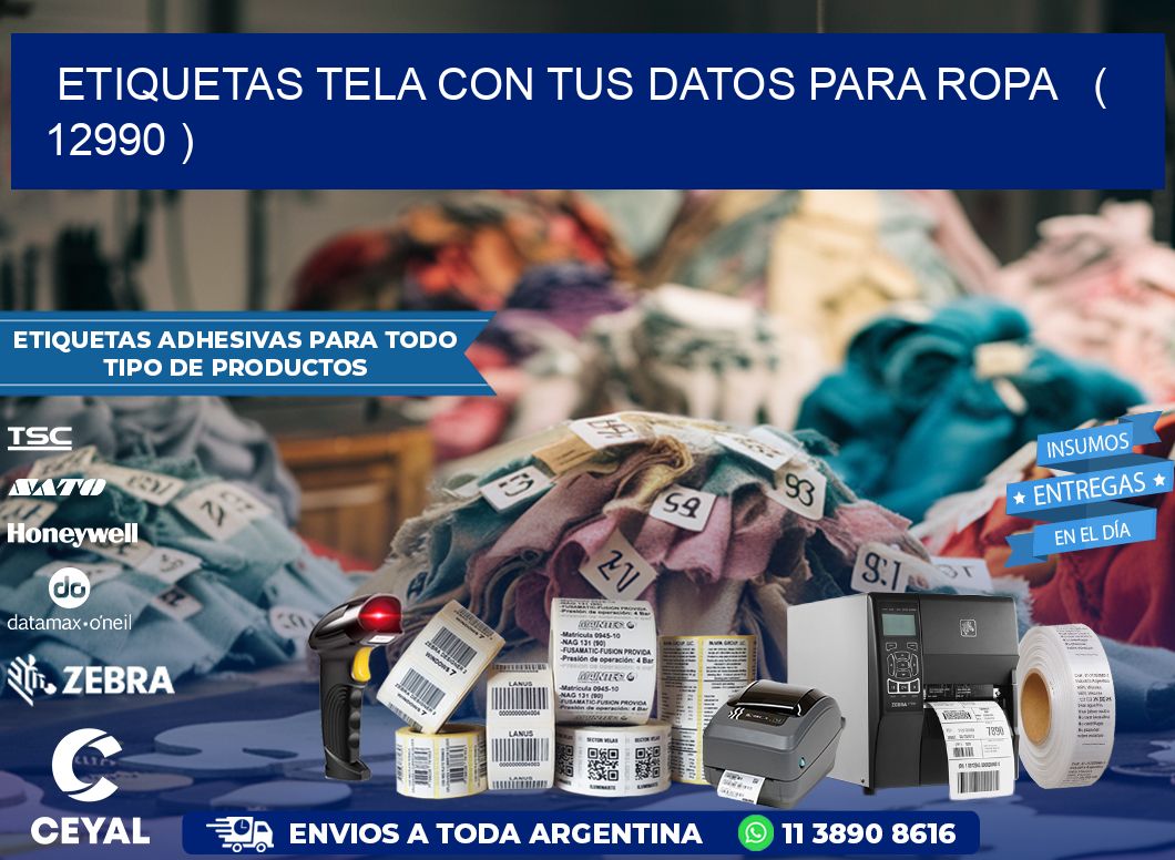 ETIQUETAS TELA CON TUS DATOS PARA ROPA   ( 12990 )