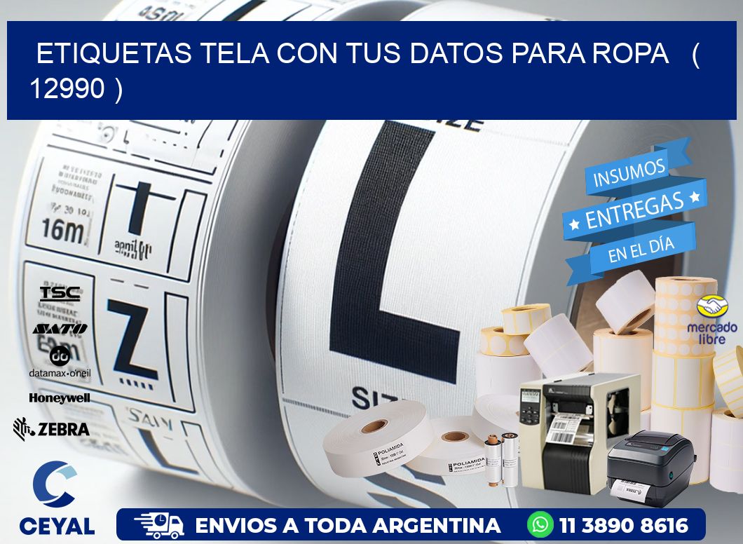 ETIQUETAS TELA CON TUS DATOS PARA ROPA   ( 12990 )