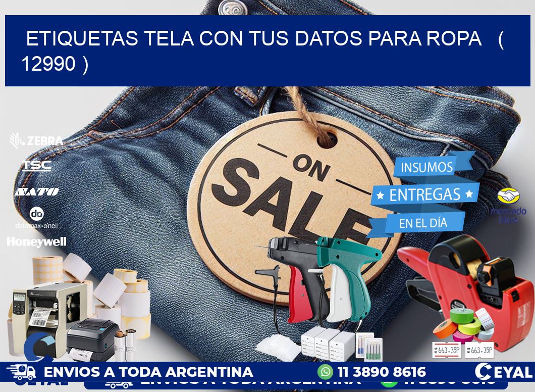 ETIQUETAS TELA CON TUS DATOS PARA ROPA   ( 12990 )