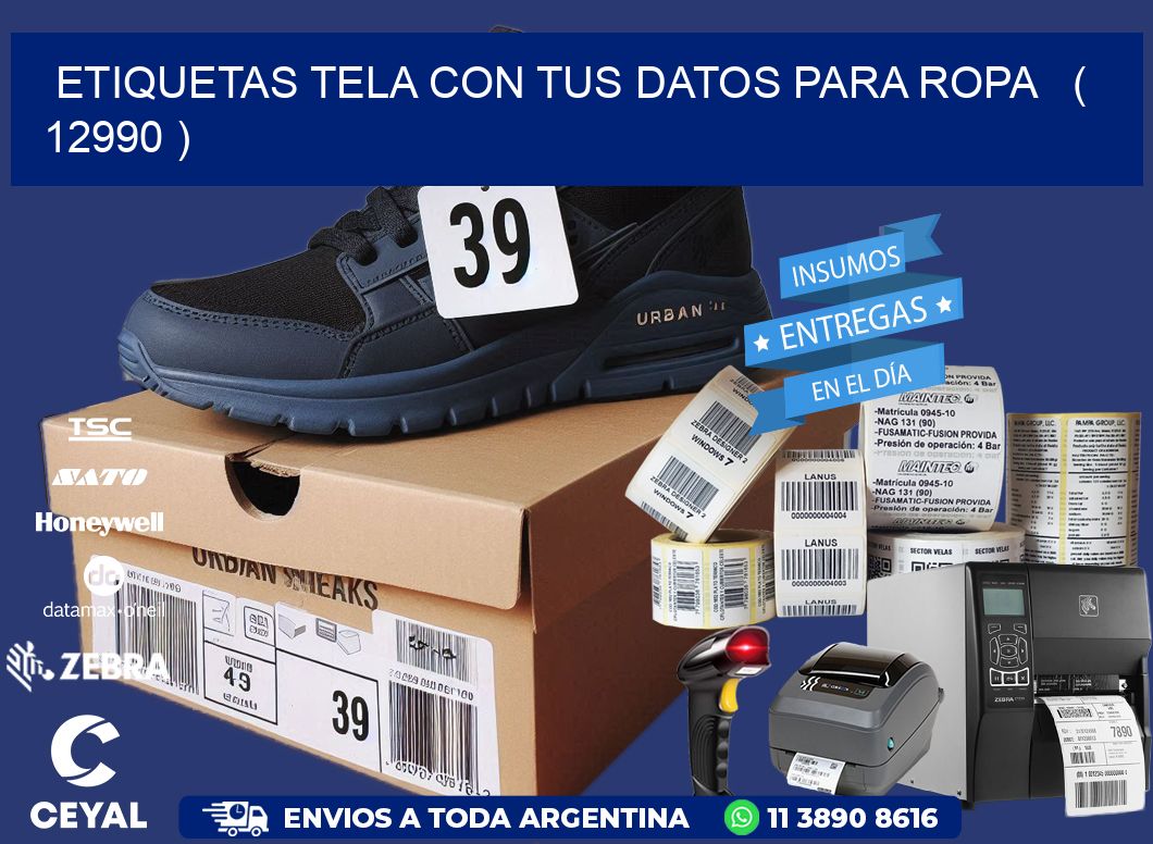 ETIQUETAS TELA CON TUS DATOS PARA ROPA   ( 12990 )