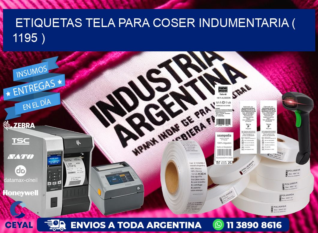 ETIQUETAS TELA PARA COSER INDUMENTARIA ( 1195 )