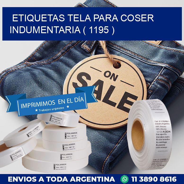 ETIQUETAS TELA PARA COSER INDUMENTARIA ( 1195 )