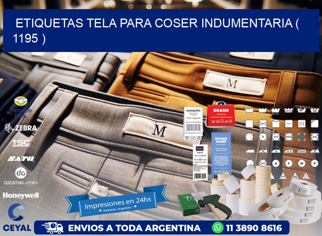 ETIQUETAS TELA PARA COSER INDUMENTARIA ( 1195 )