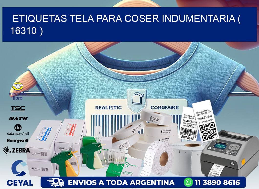 ETIQUETAS TELA PARA COSER INDUMENTARIA ( 16310 )