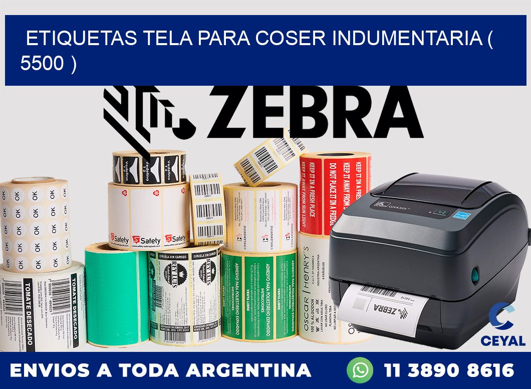 ETIQUETAS TELA PARA COSER INDUMENTARIA ( 5500 )
