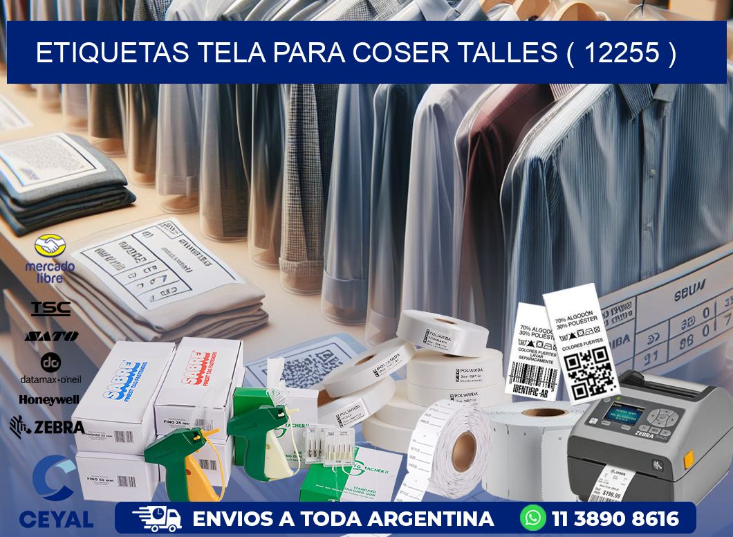 ETIQUETAS TELA PARA COSER TALLES ( 12255 )