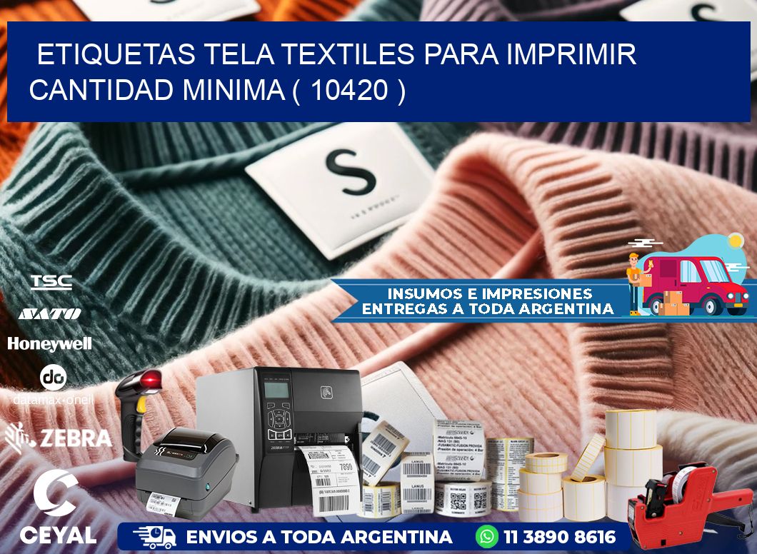 ETIQUETAS TELA TEXTILES PARA IMPRIMIR CANTIDAD MINIMA ( 10420 )