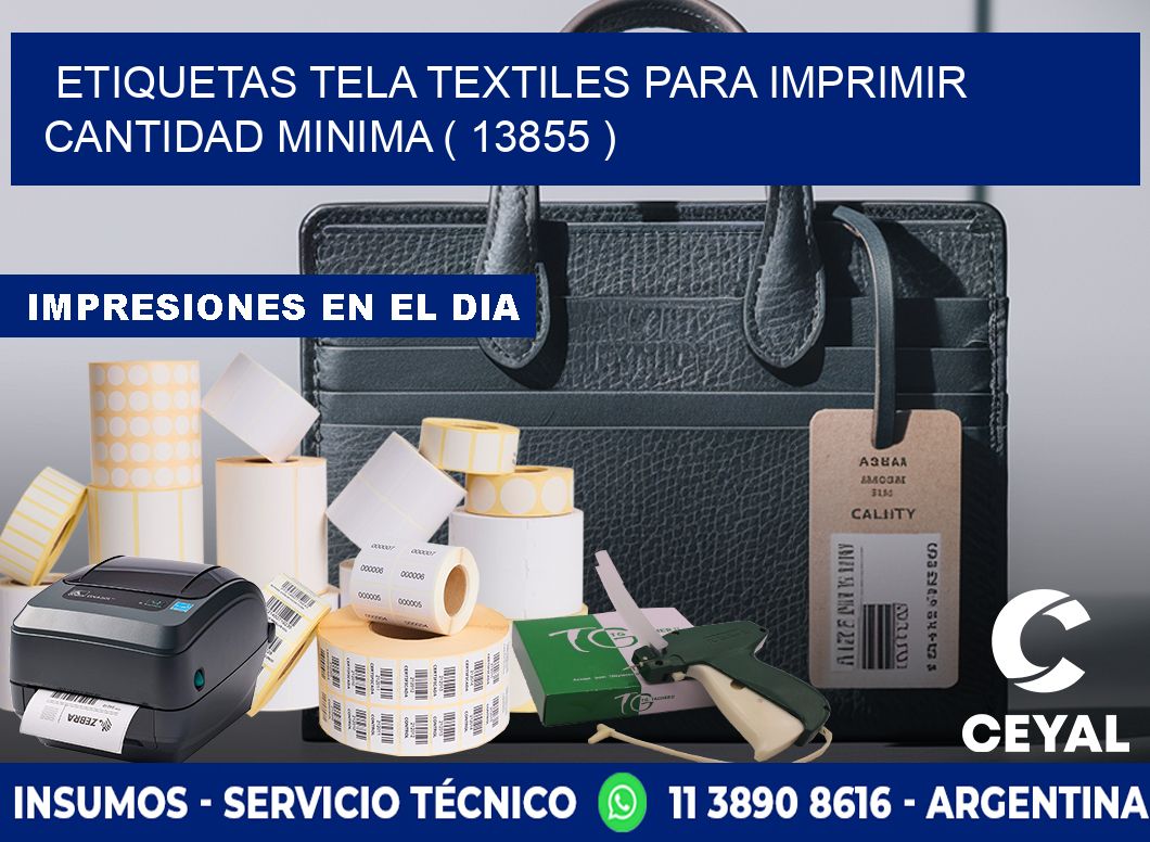 ETIQUETAS TELA TEXTILES PARA IMPRIMIR CANTIDAD MINIMA ( 13855 )
