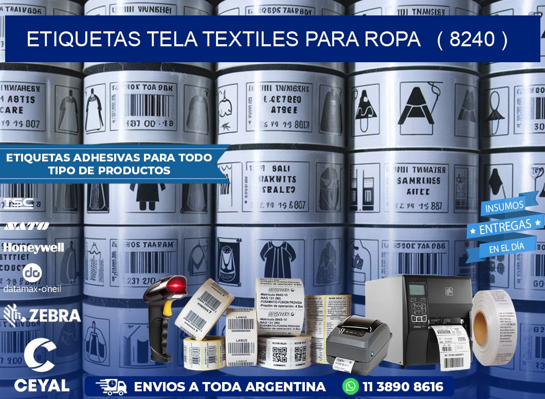 ETIQUETAS TELA TEXTILES PARA ROPA   ( 8240 )