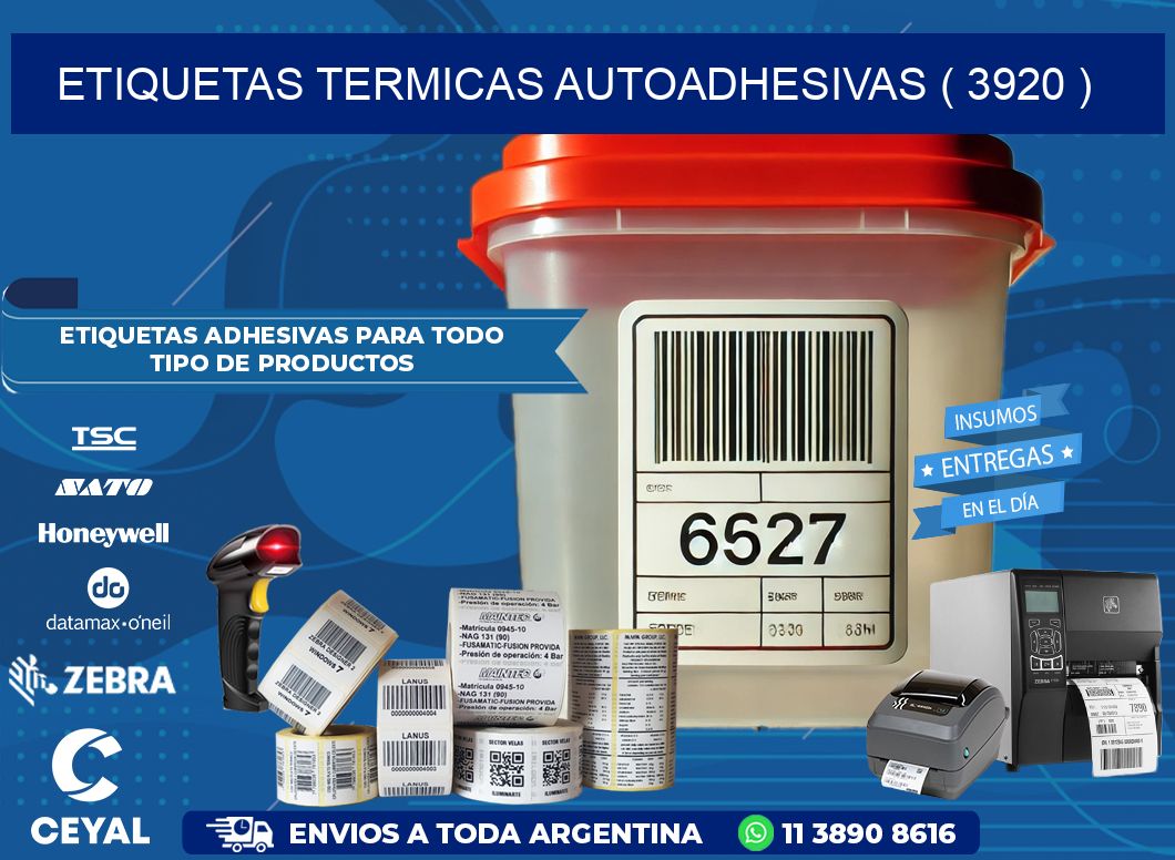 ETIQUETAS TERMICAS AUTOADHESIVAS ( 3920 )