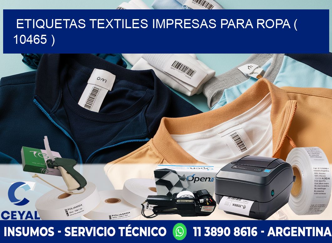 ETIQUETAS TEXTILES IMPRESAS PARA ROPA ( 10465 )