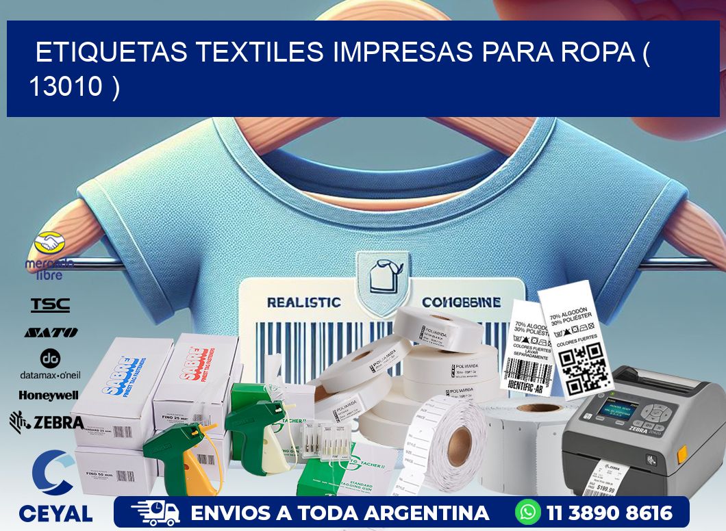 ETIQUETAS TEXTILES IMPRESAS PARA ROPA ( 13010 )